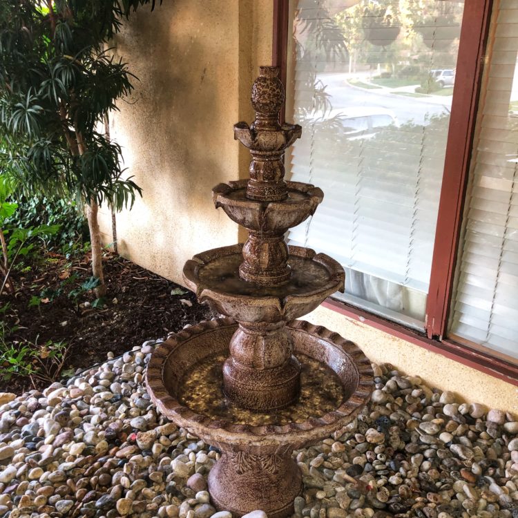 The Fountain In Our Backyard at Stonesgate Sober Living | Lakehouse Sober Living